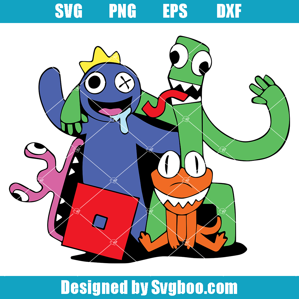Cartoon Rainbow Friends Svg, Video Game Svg, Blue Svg Cartoon Rainbow Friends Svg