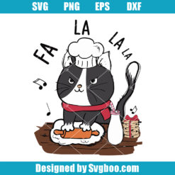 Cat Making Christmas Cookies Svg