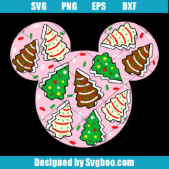 Christmas Cake Mouse Head Svg