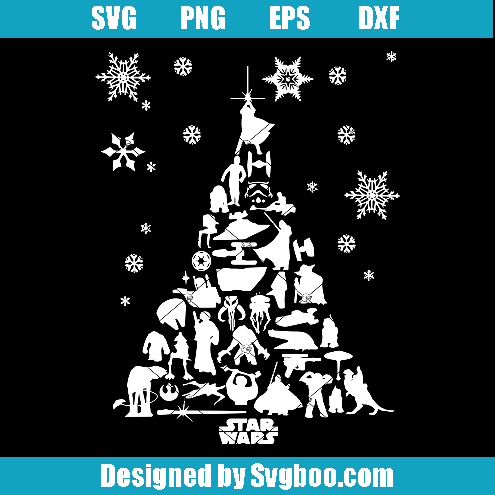 Christmas Movies Svg, Christmas Tree Svg, Star Wars Characters Svg