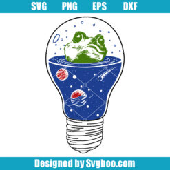 Curious Frog in Light Bulb Svg
