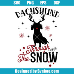 Dachshund Through The Snow Svg