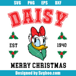 Daisy Duck Merry Christmas Svg