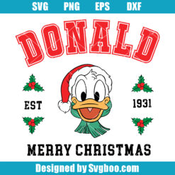 Donald Duck Merry Christmas Svg