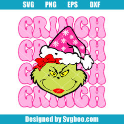 Grinch Girl Preppy Christmas Svg