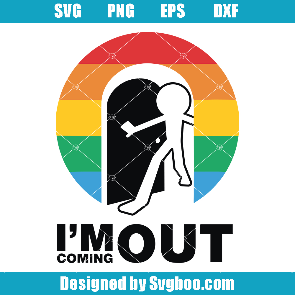 I'm Coming Out Svg, LGBTQ Awareness Svg, Rainbow Flag Svg