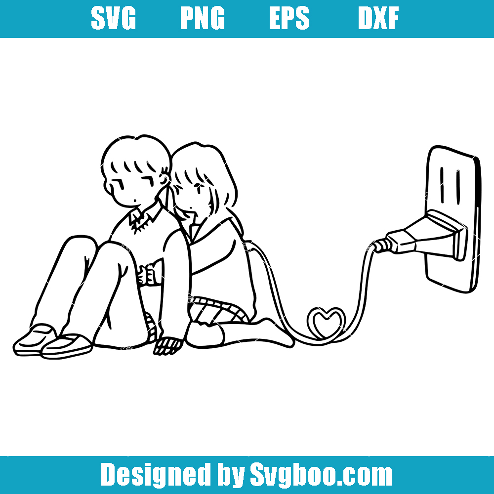Korean Hug Lover Svg, Couple Hugging Svg, Couple Valentines Svg