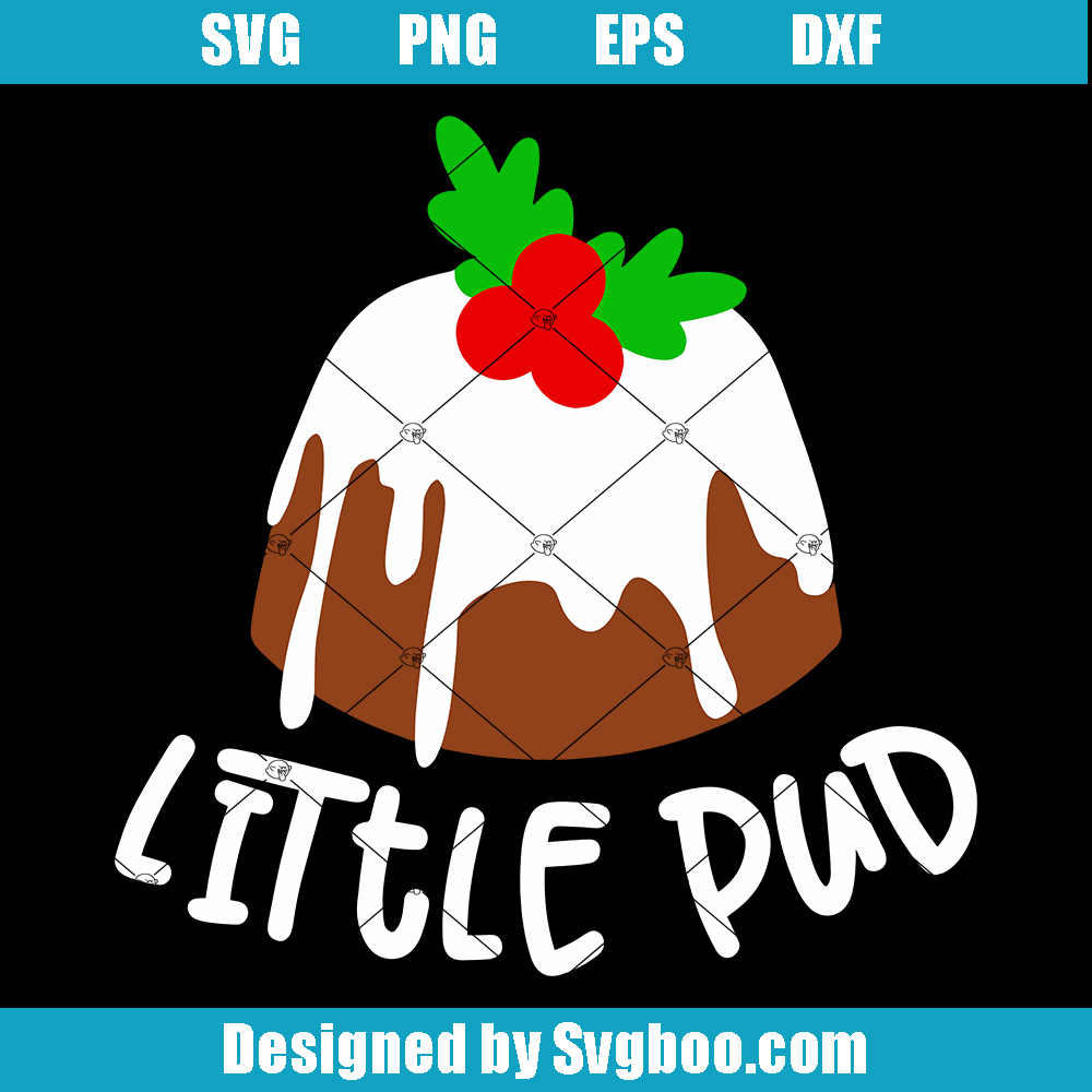 Little Pud Svg, Christmas Pudding Svg, Funny Baby Xmas Svg Little Pud Svg