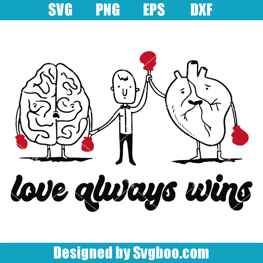 Love Always Wins Svg, Kick Box Svg, Love and Fight Svg