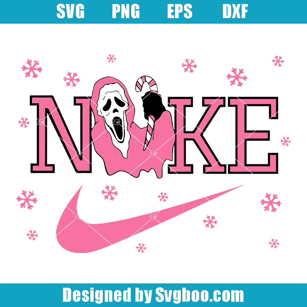 Pink Horror Christmas Character Svg, Ghost Face Christmas Svg