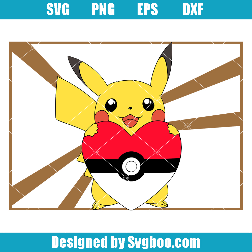 Pokémon Valentine’s Day Svg, Cute Pikachu Svg, Pikachu Anime Svg Pokémon Valentine’s Day Svg