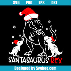 Santa Dinosaurus Rex Svg