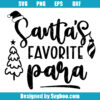 Santa's Favorite Paraprofessional Svg