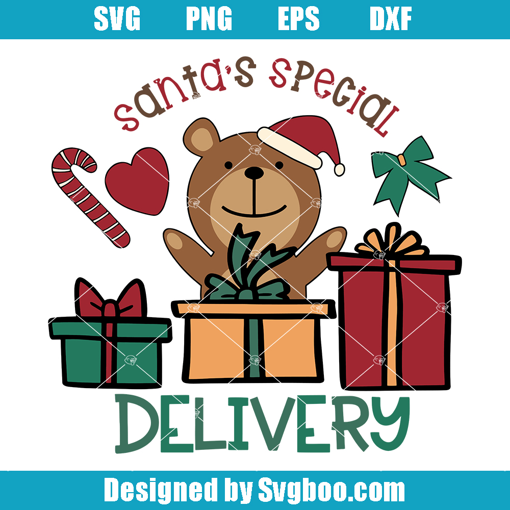 Santas Special Delivery Svg, Babys First Christmas Svg, Christmas For Kids Svg