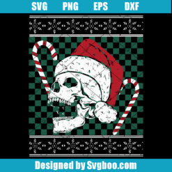 Skull Christmas Sweater Svg
