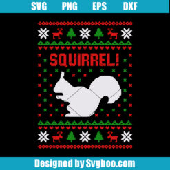 Squirrel Ugly Sweater Christmas Svg