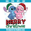 Stitch and Angel Merry Christmas Svg