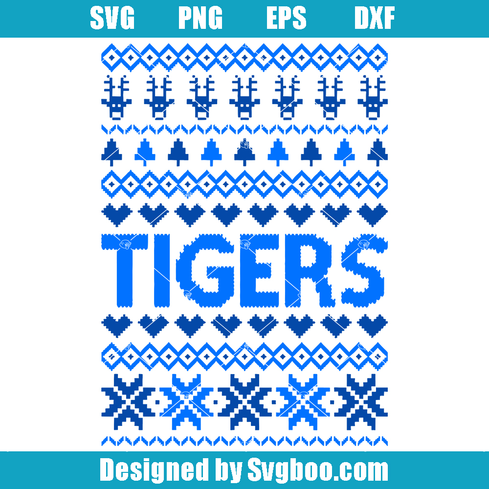 Tigers Ugly Sweater Svg, Funny Christmas Ugly Sweater Svg