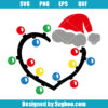 Xmas Lights Heart Svg