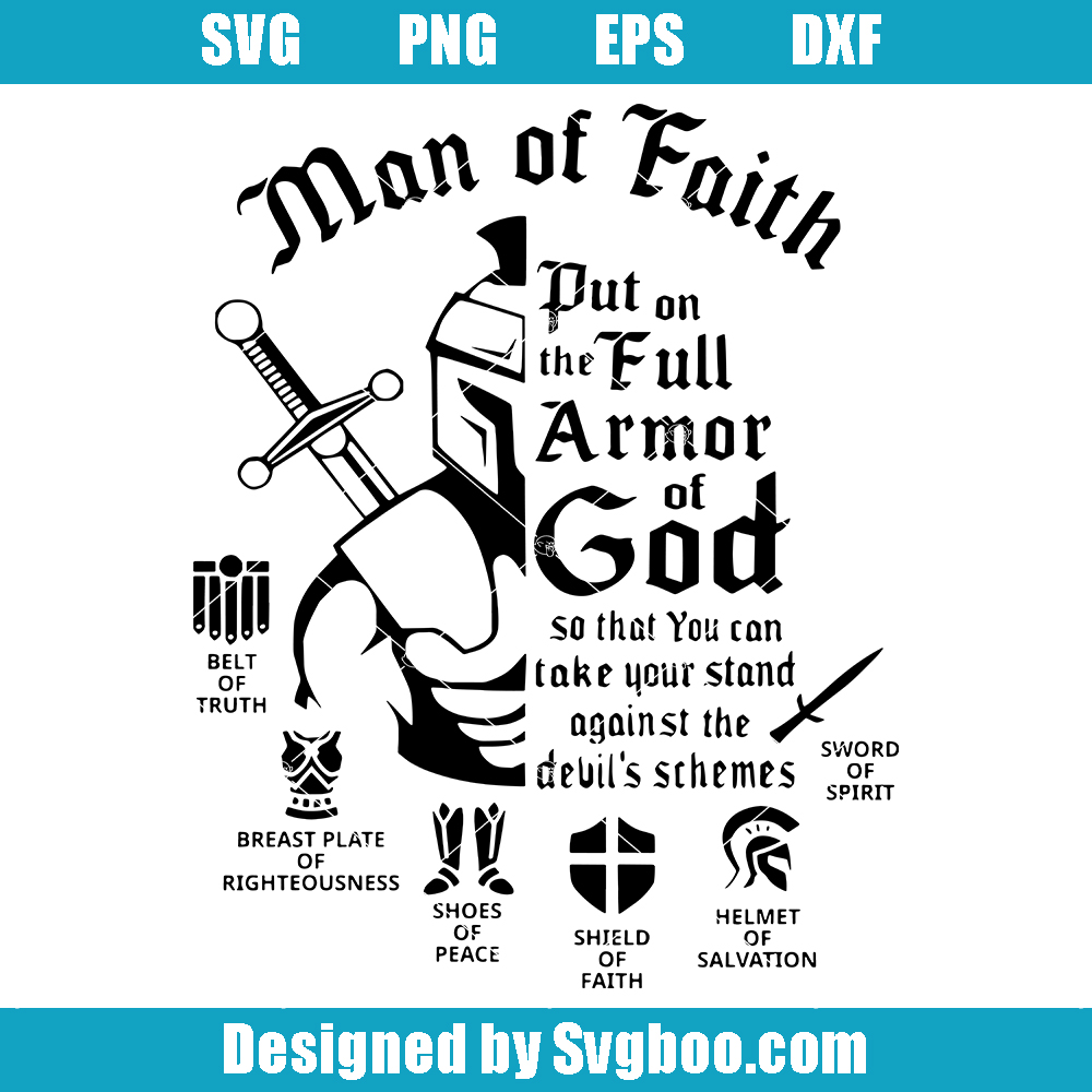 Armor of God Svg, Man Of Faith Svg, Belt of Truth Svg