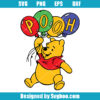 Bear Pooh Holding Balloons Svg