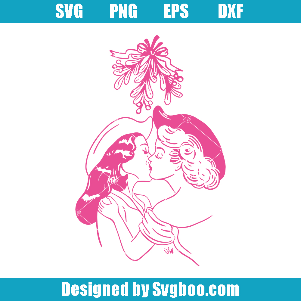 Christmas LGBTQ Svg, Holiday LGBTQ Svg, Under The Mistletoe Svg Christmas LGBTQ Svg