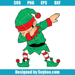 Dabbing Elf Christmas Svg