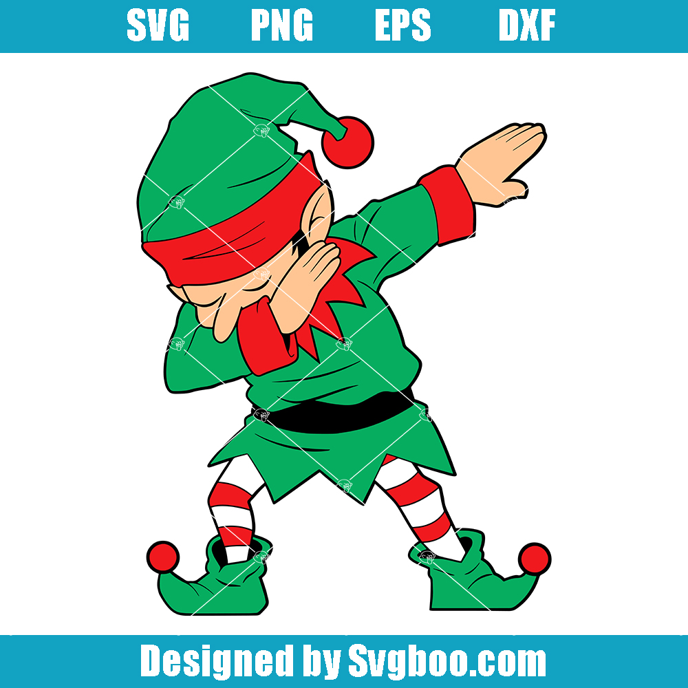 Dabbing Elf Christmas Svg, Winter Greetings Svg, Christmas Elf Svg Dabbing Elf Christmas Svg