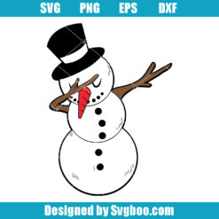 Dabbing Snowman Christmas Svg