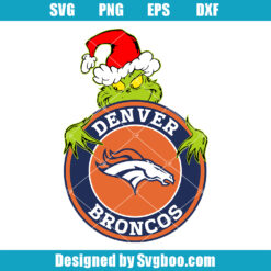 Grinch Denver Broncos Football Svg