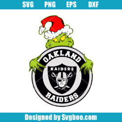 Grinch Oakland Raiders Football Svg