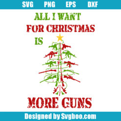 Gun Christmas Tree Svg