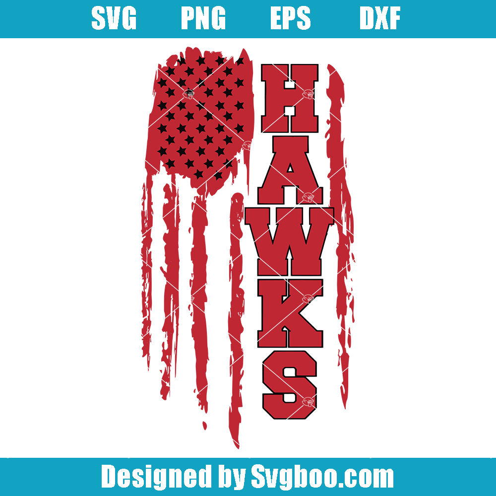 Hawks Flag Svg, Hawks Mascot Svg, Team Mascot Svg Hawks Flag Svg