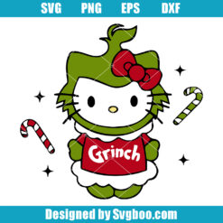 Hello Grinch Kitty Svg