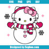 Kwaii Kitty Snowman Svg