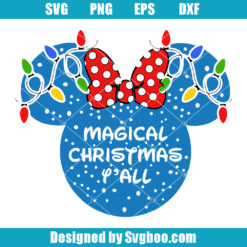 Minnie Mouse Magical Christmas Yall Svg