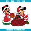 Minnie and Mickey Give Out Christmas Gifts Svg