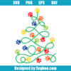 Paw Christmas Lights Svg