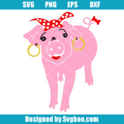 Pig Diva Svg