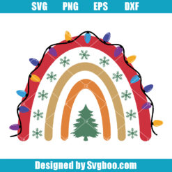 Rainbow With Lights Svg
