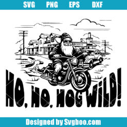 Santa On A Motorcycle Svg
