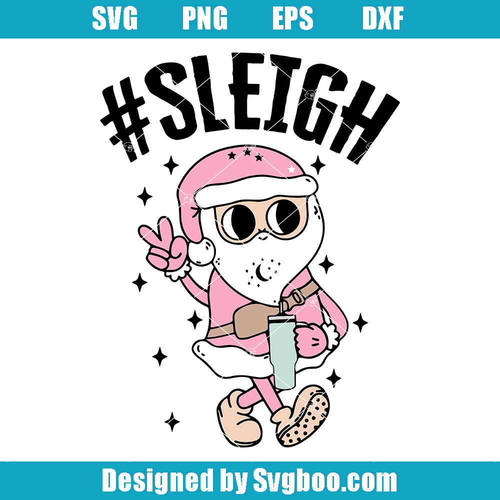 Sleigh Bougie Santa Stanley Tumbler Svg, Boojee Christmas Svg