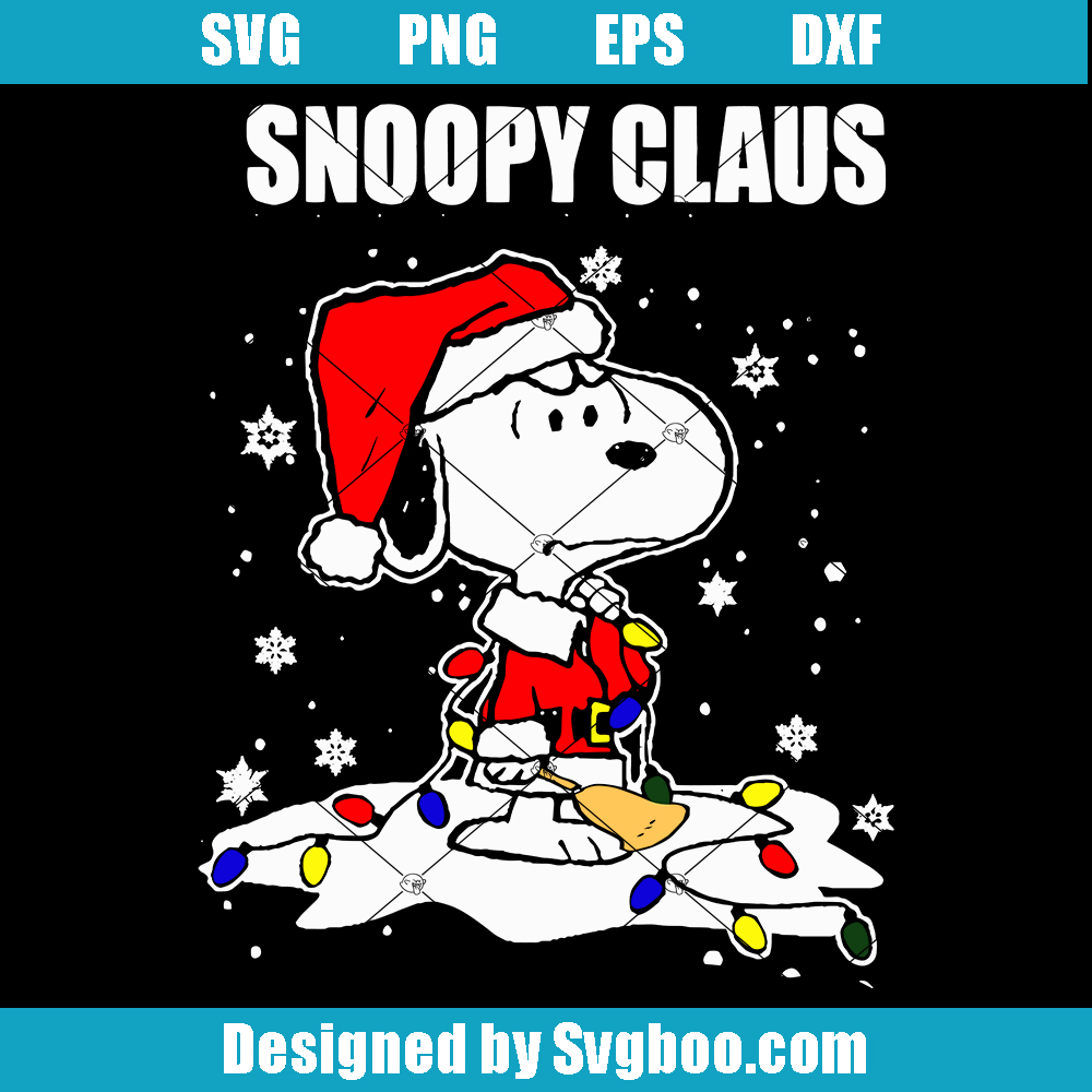 Snoopy Claus Christmas Svg, unny Christmas Peanuts Svg, Dog Santa Svg