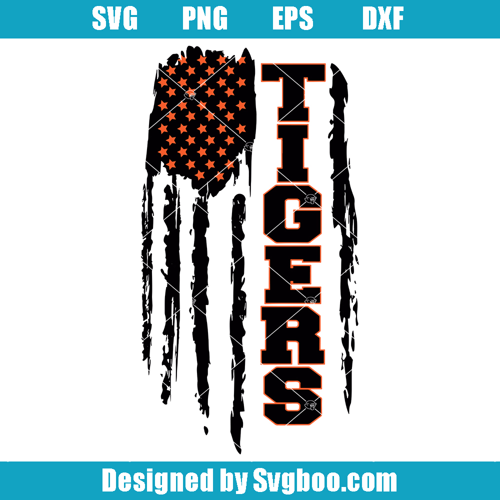 Tigers Flag Svg, Tigers Mascot Svg, Team Mascot Svg