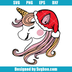 Unicorn Christmas Svg