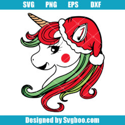 Unicorn Christmas Svg