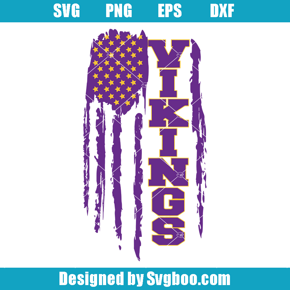 Vikings Flag Svg, Vikings Mascot Svg, Team Mascot Svg