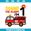 1st Birthday Boy Fire Truck Svg