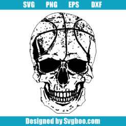Basketball Skull Svg