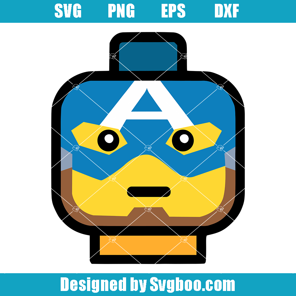 Bricks Super Heroes Characters Svg, Captain America Lego Svg